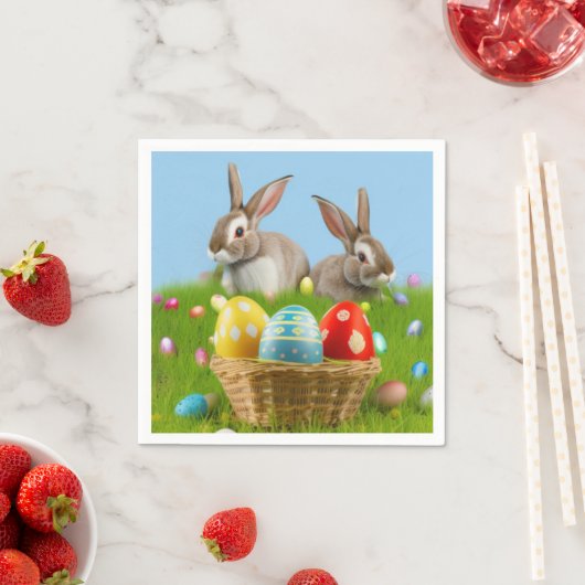 Cute Easter Bunnyfor voor een positieve stemming Servet (Insitu)