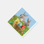 Cute Easter Bunnyfor voor een positieve stemming Servet (Hoek)