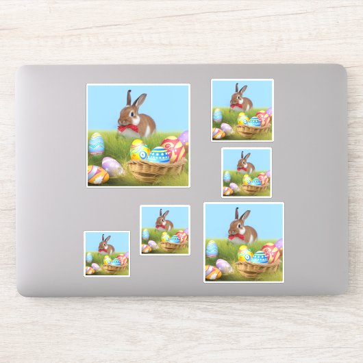 Cute Easter Bunnyfor voor een positieve stemming Sticker (Computer)