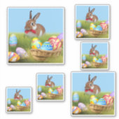 Cute Easter Bunnyfor voor een positieve stemming Sticker (Voorkant)