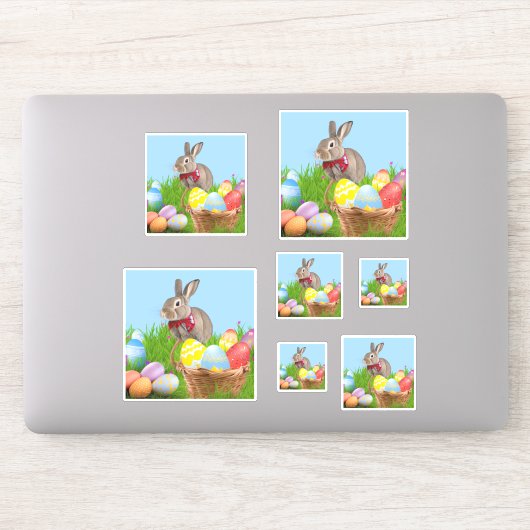 Cute Easter Bunnyfor voor een positieve stemming Sticker (Computer)