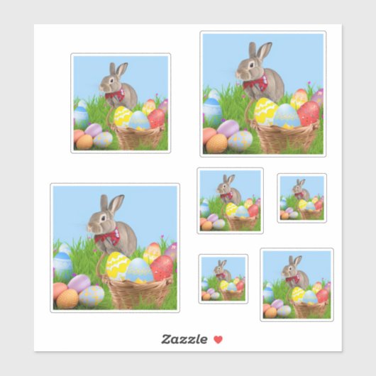 Cute Easter Bunnyfor voor een positieve stemming Sticker (Vel)