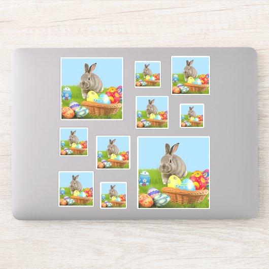 Cute Easter Bunnyfor voor een positieve stemming Sticker (Computer)