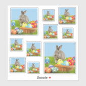 Cute Easter Bunnyfor voor een positieve stemming Sticker (Vel)