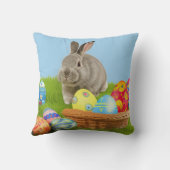 Cute Easter Bunnyfor voor een positieve stemming T Kussen (Achterkant)