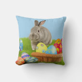 Cute Easter Bunnyfor voor een positieve stemming T Kussen (Voorkant)