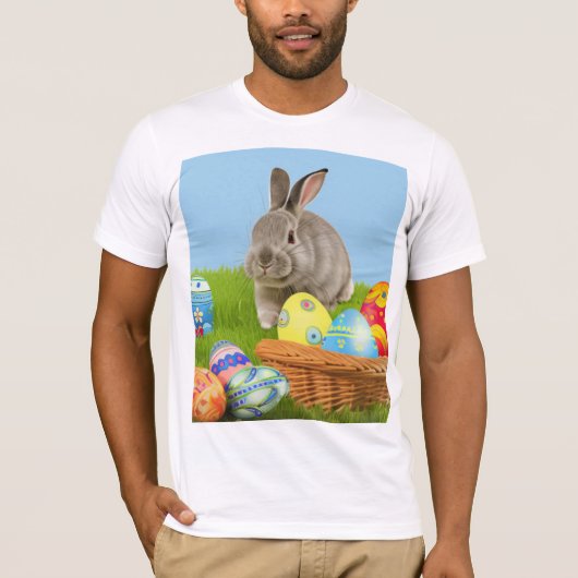 Cute Easter Bunnyfor voor een positieve stemming T-shirt (Voorkant)