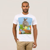 Cute Easter Bunnyfor voor een positieve stemming T-shirt (Voorkant volledig)