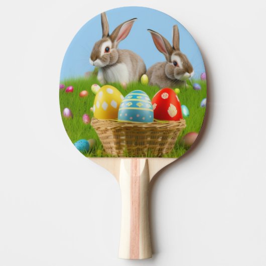 Cute Easter Bunnyfor voor een positieve stemming Tafeltennisbatje (Voorkant)