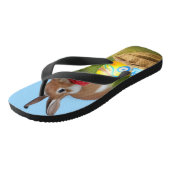 Cute Easter Bunnyfor voor een positieve stemming Teenslippers (Schuin)