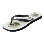 Cute Easter Bunnyfor voor een positieve stemming Teenslippers (Schuin)