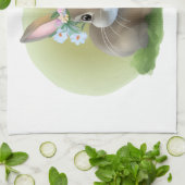 Cute Easter Bunnyfor voor een positieve stemming Theedoek (Gevouwen)