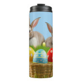 Cute Easter Bunnyfor voor een positieve stemming Thermosbeker (Voorkant)