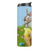 Cute Easter Bunnyfor voor een positieve stemming Thermosbeker (Gedraaid links)