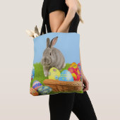 Cute Easter Bunnyfor voor een positieve stemming Tote Bag (Dichtbij)