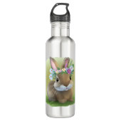 Cute Easter Bunnyfor voor een positieve stemming Waterfles (Voorkant)
