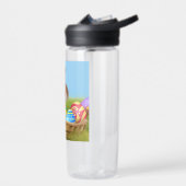 Cute Easter Bunnyfor voor een positieve stemming Waterfles (Links)