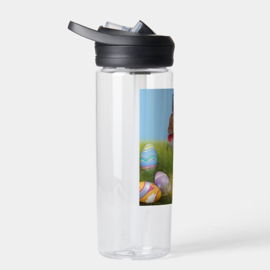 Cute Easter Bunnyfor voor een positieve stemming Waterfles (Rechts)