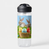 Cute Easter Bunnyfor voor een positieve stemming Waterfles (Voorkant)
