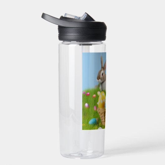 Cute Easter Bunnyfor voor een positieve stemming Waterfles (Rechts)