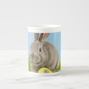 Cute Easter Bunnyon voor een positieve stemming in Porselein Kop