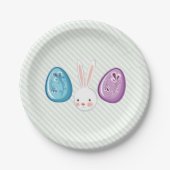 Cute Easter Bunnyy Egg Hunt & Brunch Paper Borden Papieren Bordje (Voorkant)