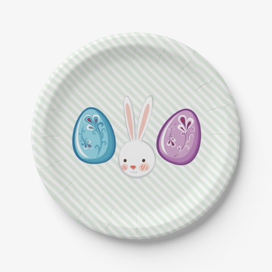 Cute Easter Bunnyy Egg Hunt & Brunch Paper Borden Papieren Bordje (Voorkant)