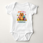 Cute Easter Capybara Eggs Bunny Romper (Voorkant)