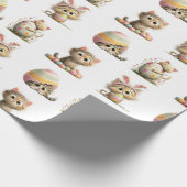 Cute Easter Cat Wrapping Paper Cadeaupapier (Hoek)
