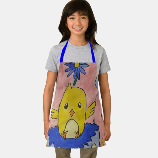 Cute Easter Chick Apron Schort (Insitu)