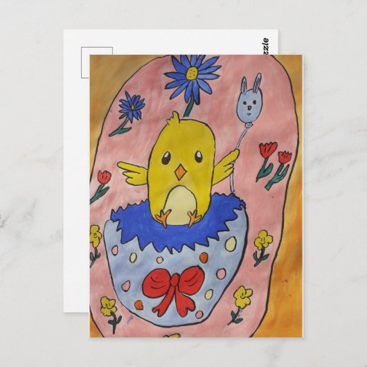 Cute Easter Chick Briefkaart (Voorkant / Achterkant)