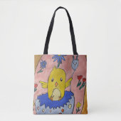 Cute Easter Chick Canvas tas (Voorkant)