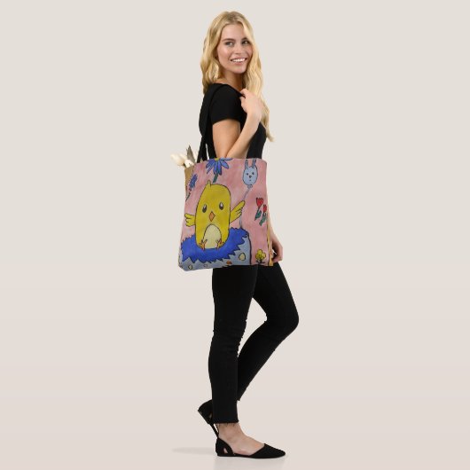 Cute Easter Chick Canvas tas (Op model)