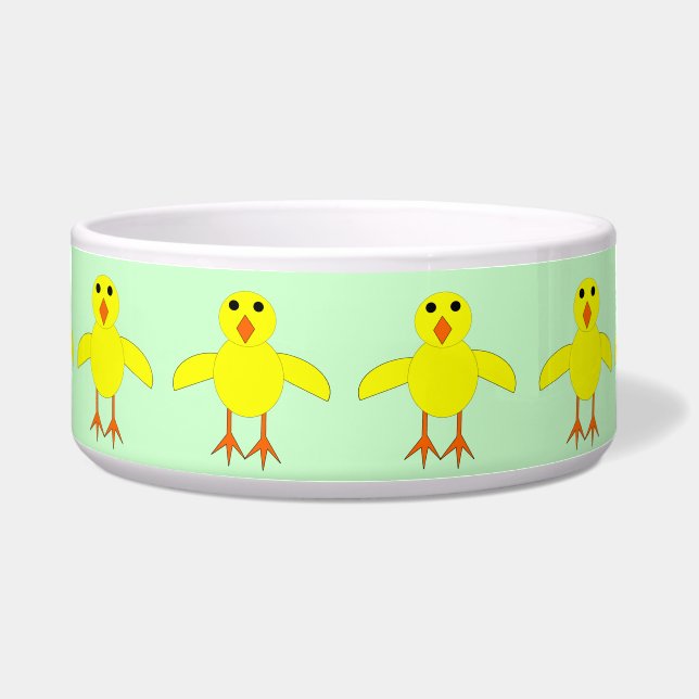 Cute Easter Chick Dog Bowl Voerbakje (Voorkant)