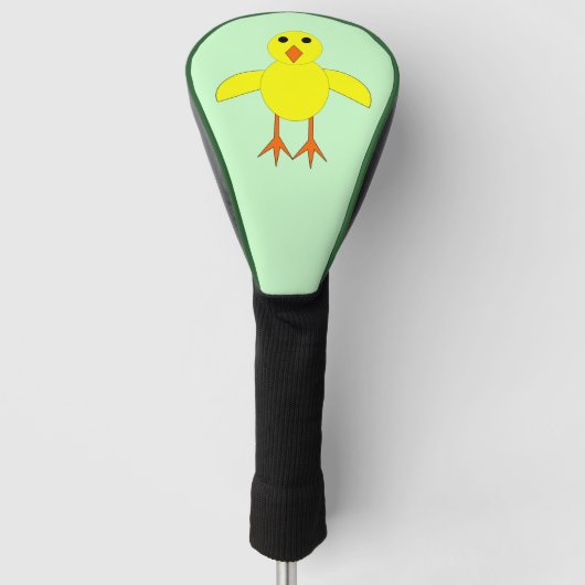 Cute Easter Chick Golf Driver Hoesje Golfheadcover (Voorkant)