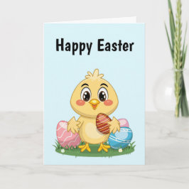 Cute Easter Chick Kaart