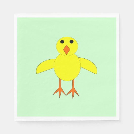 Cute Easter Chick Luncheon Napkin Servet (Voorkant)