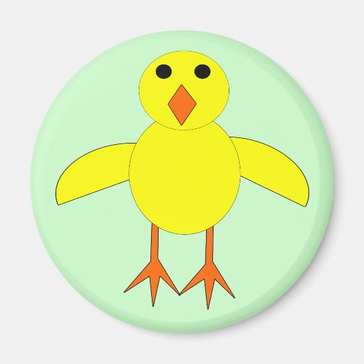 Cute Easter Chick Magnet (Voorkant)