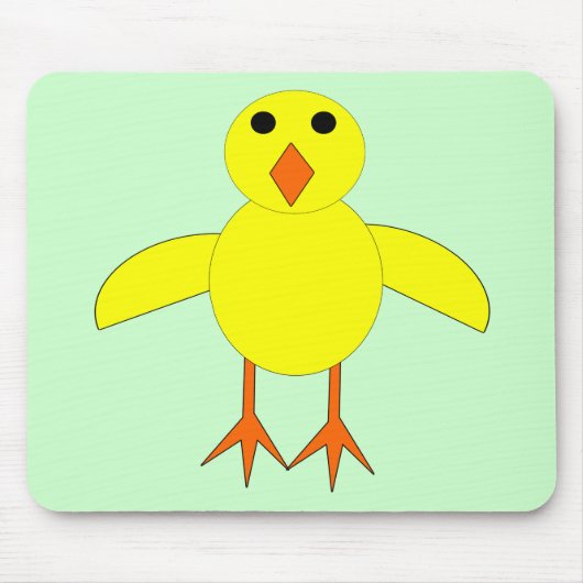 Cute Easter Chick Mousepad Muismat (Voorkant)