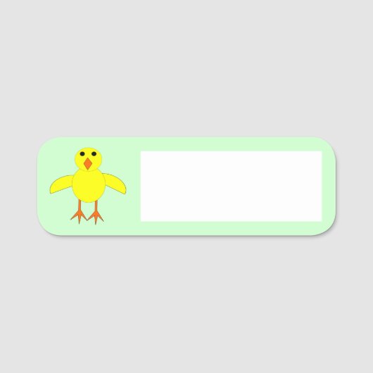 Cute Easter Chick Naamplaatje (Voorkant)