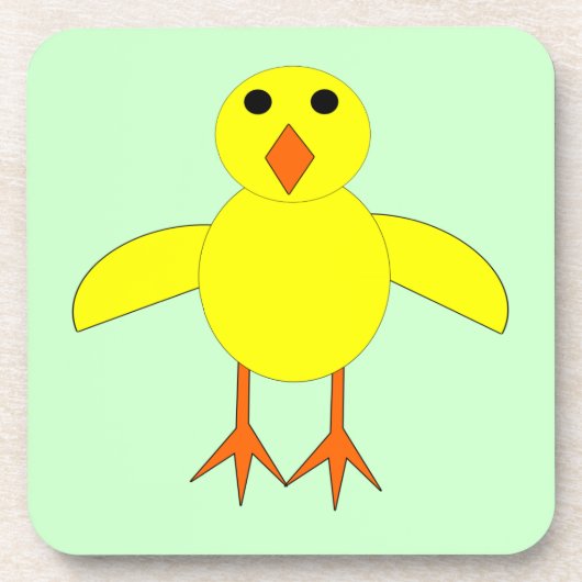 Cute Easter Chick Onderzetter (Voorkant)