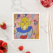Cute Easter Chick Paper Napkins Servet (Insitu)