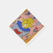 Cute Easter Chick Paper Napkins Servet (Hoek)