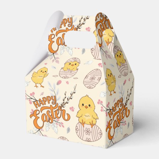 Cute Easter Chick Pattern Bedankdoosjes (Achterkant)