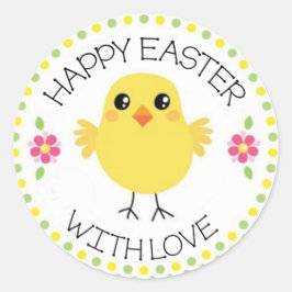 Cute Easter Chick Ronde Sticker