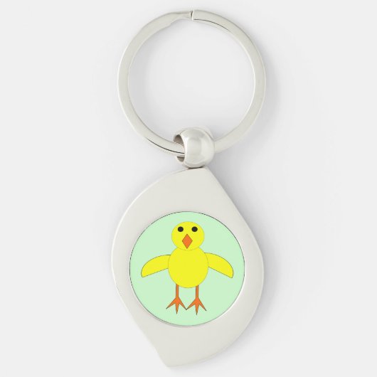 Cute Easter Chick Sleutelhanger (Voorkant)