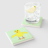 Cute Easter Chick Stenen Onderzetter (Zijkant)