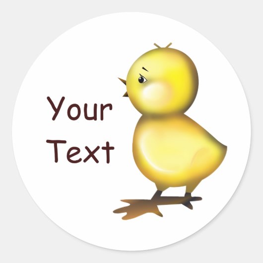 Cute Easter Chick Sticker (Voorkant)