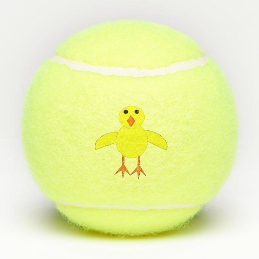 Cute Easter Chick Tennisballen (Achterkant)