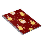 Cute Easter Chick with Pink Bow Seamless Pattern  Notitieboek (Rechterzijde)
